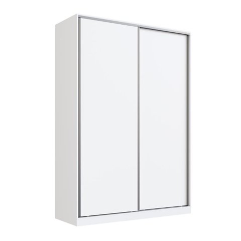 Guarda Roupa Solteiro Branco 165x59,8x235cm 2 Portas Rc2002 Emovell