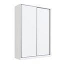 Ver imagem 1 de Guarda Roupa Solteiro Branco 165x59,8x235cm 2 Portas Rc2002 Emovell