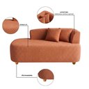 Ver imagem 4 de Sofá Orgânico Curvo Feijão Confortável Sala Estúdio Noma Bouclê Terracota Montanari'S Decor