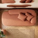 Ver imagem 7 de Sofá Orgânico Curvo Feijão Confortável Sala Estúdio Noma Bouclê Terracota Montanari'S Decor