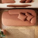 Ver imagem 3 de Sofá Orgânico Curvo Feijão Confortável Sala Estúdio Noma Bouclê Terracota Montanari'S Decor