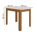 Ver imagem 3 de Mesa de Jantar Tampo sem Vidro 4 Lugares 108x68 cm Bellagio Carvalho Off White Poliman