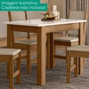 Ver imagem 2 de Mesa de Jantar Tampo sem Vidro 4 Lugares 108x68 cm Bellagio Carvalho Off White Poliman