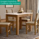 Ver imagem 5 de Mesa de Jantar Tampo sem Vidro 4 Lugares 108x68 cm Bellagio Carvalho Off White Poliman