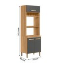 Ver imagem 4 de Paneleiro Intenza Torre Quente com 3 Portas Freijo/chumbo