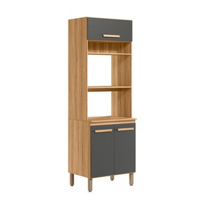 Paneleiro Intenza Torre Quente com 3 Portas Freijo/chumbo