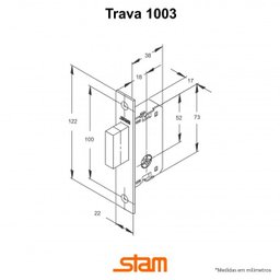 Fechadura Stam 1003 Par Tetra Externa - Inox - 3
