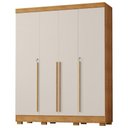 Ver imagem 1 de Guarda Roupa Casal 4 Portas 3 Gavetas 159 cm Domus Cedro Areia Rudk