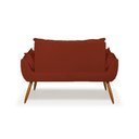 Ver mais imagens de Kit Namoradeira + 2 Poltronas Decorativas Luxo Sala de Estar - Terracota