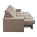 Ver imagem 6 de Sofá Retrátil e Reclinável 3 Lugares 2,10m com Molas Melissa Suede Cappuccino Rover & Beato