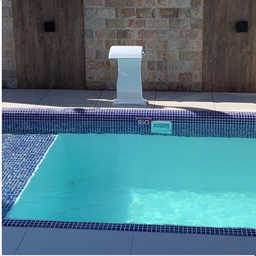 Pastilha de Vidro Cristal Lisa Azul para Piscina 30x30cm - 3