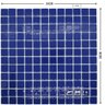 Pastilha de Vidro Cristal Lisa Azul para Piscina 30x30cm - 7