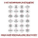 Ver imagem 3 de Pote Tempero Kit 8 Potes+24 Etiquetas Adesivas Porta Condimento T130