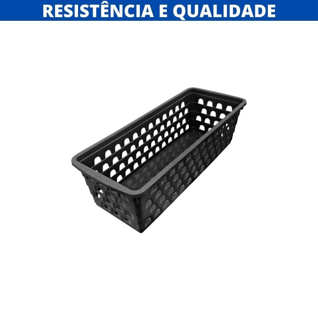 Kit 24 Cesto Organizador Multiuso Armário Cozinha Lavanderia - 7