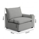 Ver imagem 5 de Sofá de Canto Modular Hug 8 Lugares 423x213cm com 1 Puff em Linho CabeCasa MadeiraOriginals