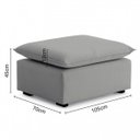 Ver imagem 7 de Sofá de Canto Modular Hug 8 Lugares 423x213cm com 1 Puff em Linho CabeCasa MadeiraOriginals