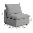 Ver imagem 6 de Sofá de Canto Modular Hug 8 Lugares 423x213cm com 1 Puff em Linho CabeCasa MadeiraOriginals