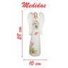 Decoração Estatueta Natalina Anjo com Trombeta em Resina 28cm - 2