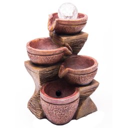 Fonte De Água Decorativa Cascata 3 Quedas Luz De Led - 220V - 1