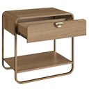 Ver imagem 3 de Kit 02 Mesas de Cabeceira 1 Gaveta Organica 60 Cm 28061 Artesano Hanover Dourado