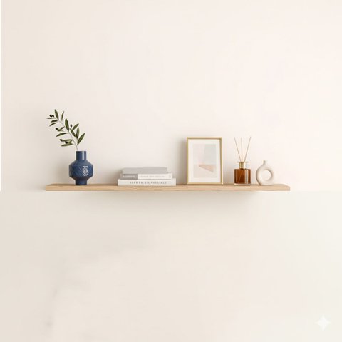 Painel de Madeira Natural Eucalipto 1,8x25x60 Cm para Prateleiras e Nichos ? Área Interna