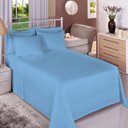 Ver imagem 1 de Jogo Cama Queen Size Algodão 130 Fios Liso Conforto Macio