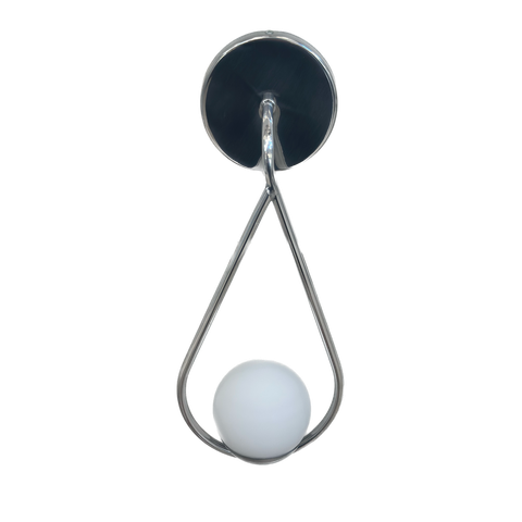Arandela Formato Gota Sole Cromado Polido 1g9 Globo de 10 Cm 6077 - Metal Domado