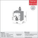 Ver imagem 3 de Mesa de Cabeceira Moderna 54 cm Premium com 02 Gavetas 100% MDF Dalla Costa Cor:Off White com