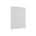 Ver imagem 1 de Guarda Roupa Infantil Elô c/ 4 Portas e 4 Gavetas Branco - Peroba