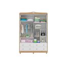 Ver imagem 4 de Guarda Roupa Infantil Elô c/ 4 Portas e 4 Gavetas Branco - Peroba