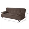 Sofá Cama 3 Lugares Magé Lufer Estofados - 6