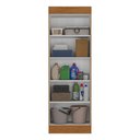 Ver imagem 3 de Armário Multiuso Uruguay 2 Portas 4 Prateleiras MDP 62cm Nogueira com Off White
