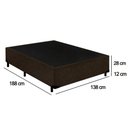 Ver imagem 3 de Cama Box Casal Suede Sereneprime Marrom 138x188x40