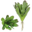 Ver imagem 1 de Kit 6 Peças Bromélia Planta Artificial Verde 20 Folhas 28cm