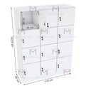 Ver imagem 2 de ARMÁRIO ESCANINHO 12 PORTAS CHAVE M226.2021.B ORGANIZADOR MUNDI MOVEIS