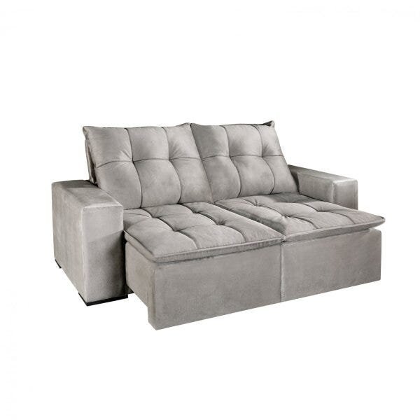 Sofá 3 Lugares Retrátil e Reclinável Osasco Lufer Estofados MadeiraMadeira