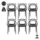 Ver imagem 1 de Kit 6 Cadeiras Allegra Master Preta Sala Cozinha Jantar