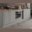 Ver imagem 1 de Balcão Modulado 300cm de Cozinha com Espaço para Cooktop Forno de Embutir Pia Americana Henn