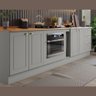 Balcão Modulado 300cm de Cozinha com Espaço para Cooktop Forno de Embutir Pia Americana Henn - 1