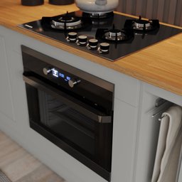Balcão Modulado 300cm de Cozinha com Espaço para Cooktop Forno de Embutir Pia Americana Henn - 9