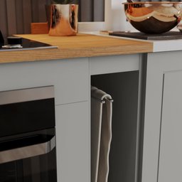 Balcão Modulado 300cm de Cozinha com Espaço para Cooktop Forno de Embutir Pia Americana Henn - 8