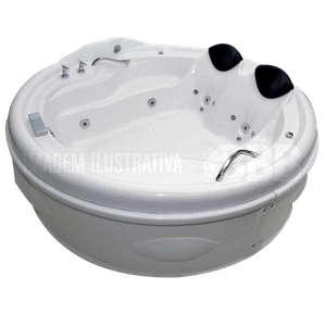 Banheira Redonda Sensuale com abas COMPLETA com hidro em acrílico  220V