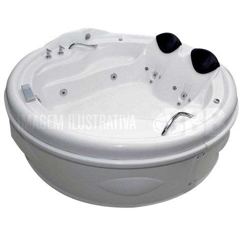 Banheira Redonda Sensuale com abas COMPLETA com hidro em acrílico  220V