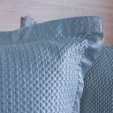 Ver imagem 3 de Kit Colcha Casal Satinatta Cetim 100% Póliéster 220x240cm Azul Mineral