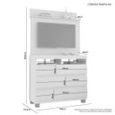 Ver imagem 3 de Cômoda com Painel para TV até 48 Polegadas 3 Gavetas Pampulha Jcm Móveis