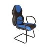 Cadeira Gamer Base Fixa Com Braço Linha Gamer Racing Azul - 3