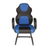 Cadeira Gamer Base Fixa Com Braço Linha Gamer Racing Azul - 1