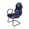 Cadeira Gamer Base Fixa Com Braço Linha Gamer Racing Azul - 2