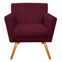 Ver imagem 7 de Kit Diva Recamier Vanessa 185cm Lado Esquerdo e 01 Poltrona Laura Suede Adj Decor Bordô