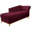Ver imagem 6 de Kit Diva Recamier Vanessa 185cm Lado Esquerdo e 01 Poltrona Laura Suede Adj Decor Bordô